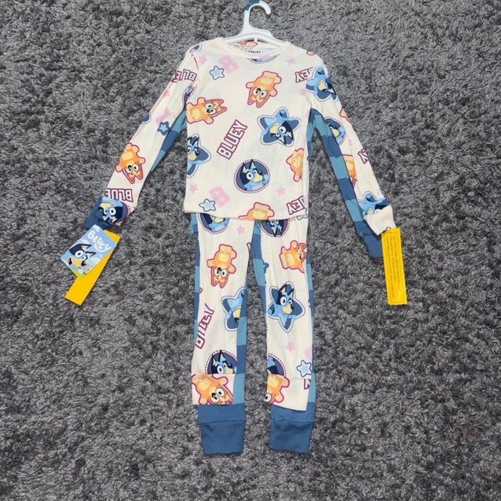 Size 6 Boys Bluey PJ Set Bundle of 2 sets Kids Sleepers NWT